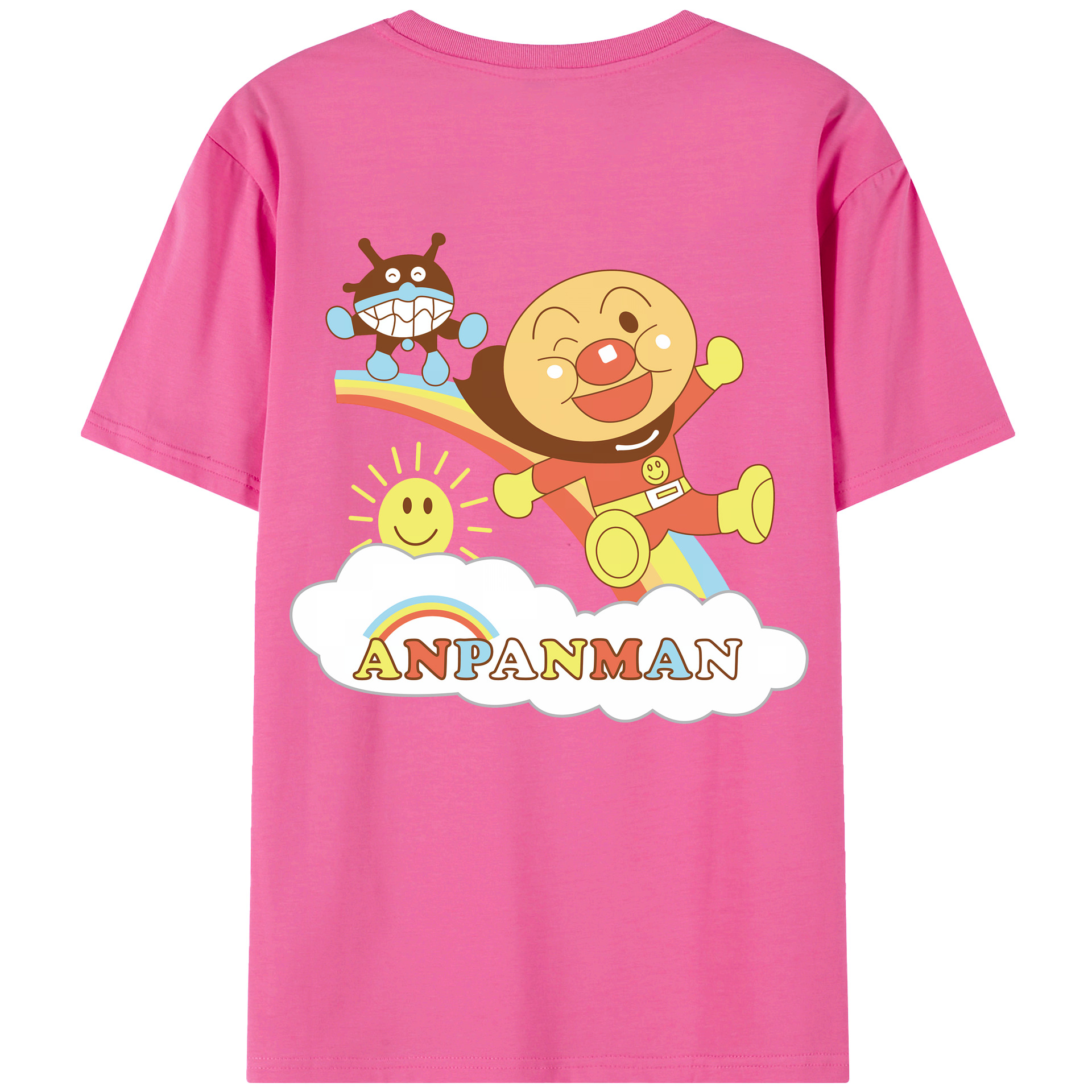 （画像用） アンパンマン Anpanman レディース半袖Tシャツ(バックプリント)